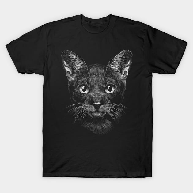 Cat face T-Shirt by Catfactory